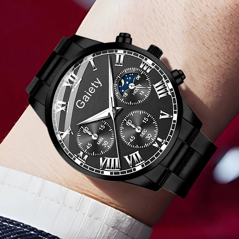 Men's Quartz Watch Set (4PCS)