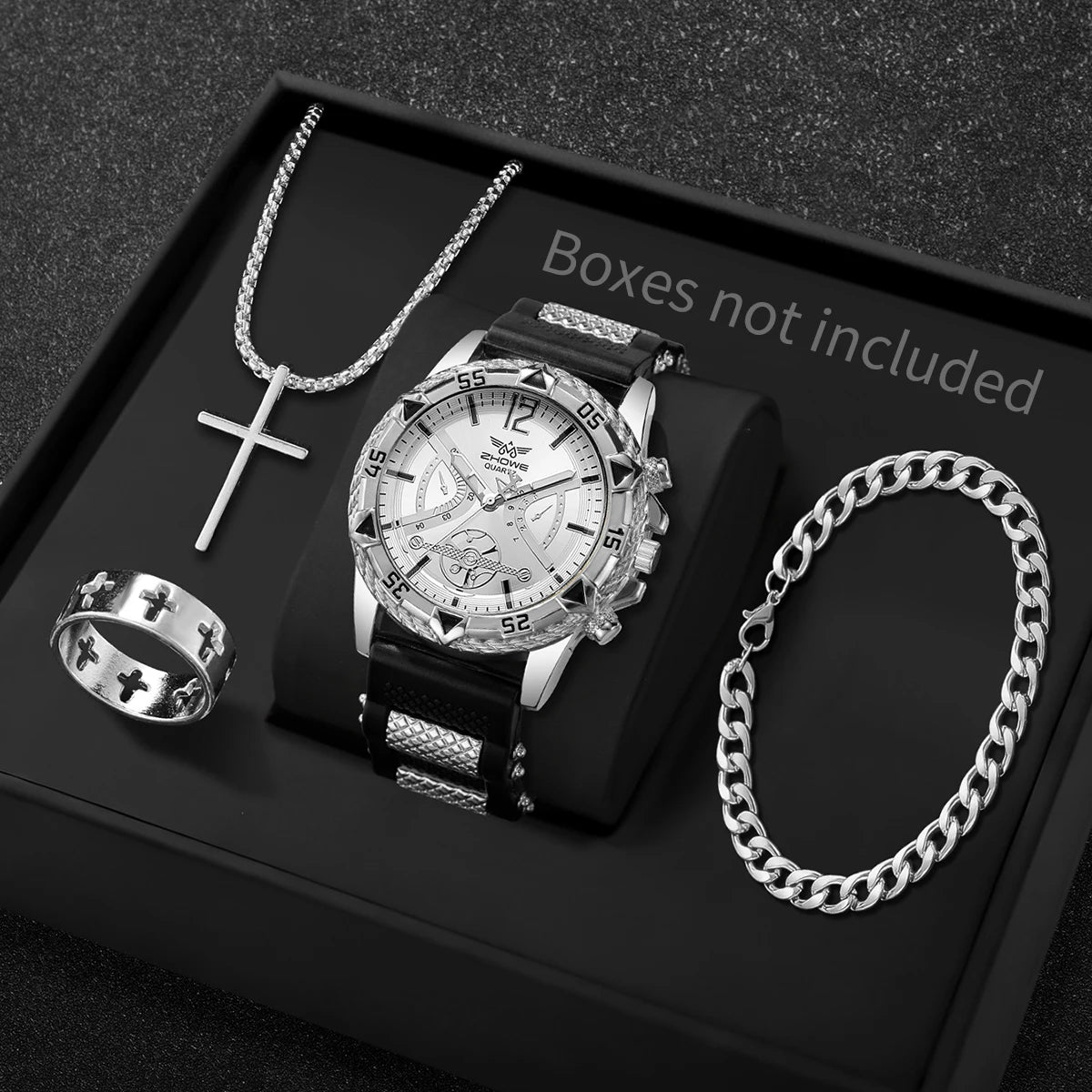 Men's Watch & Necklace Set