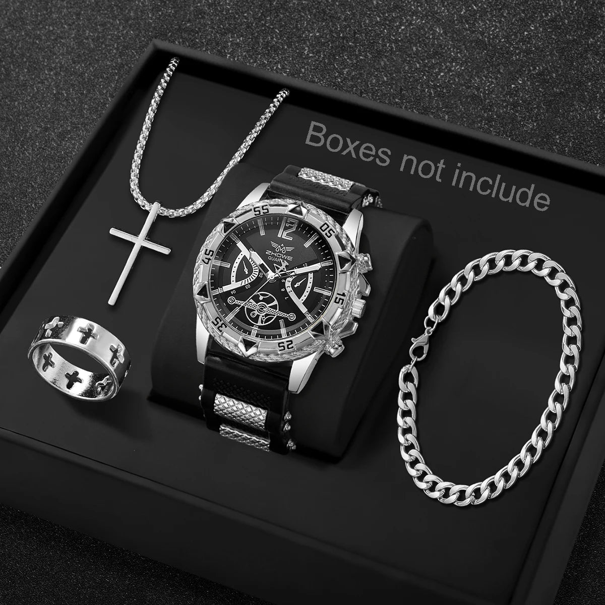 Men's Watch & Necklace Set