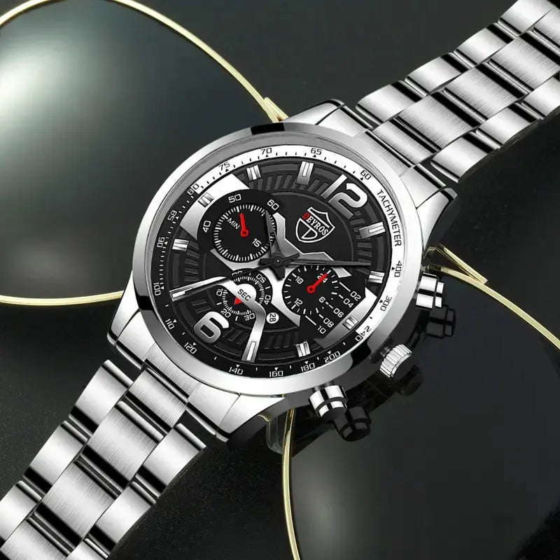 Men's Watch & Jewelry Set