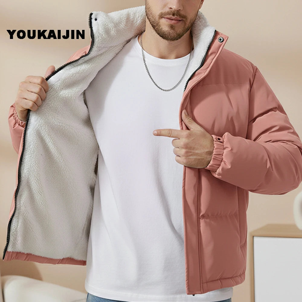 Fleece Lined Puffer Zipper Jacket