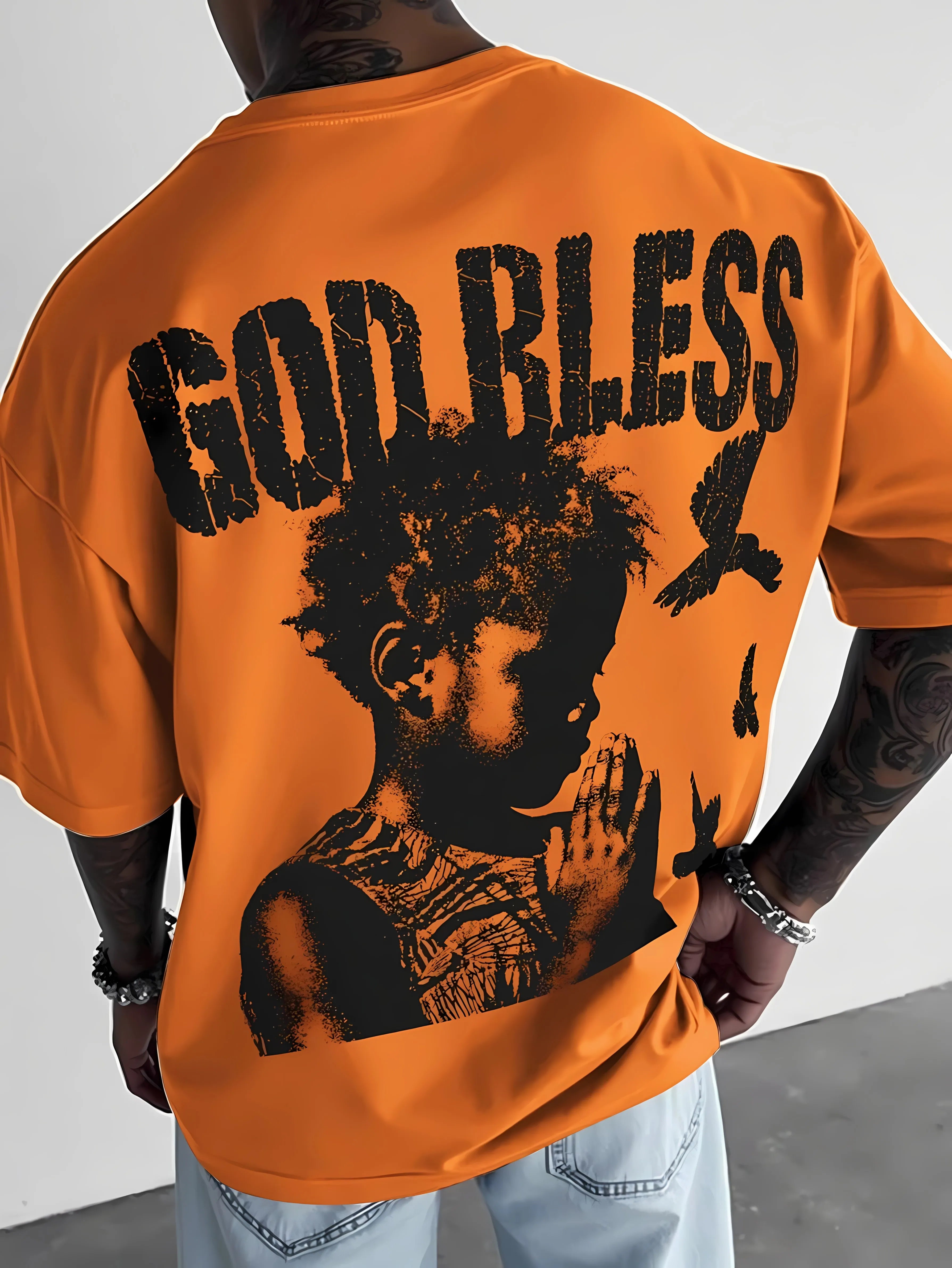 3D Letter Print T-Shirt