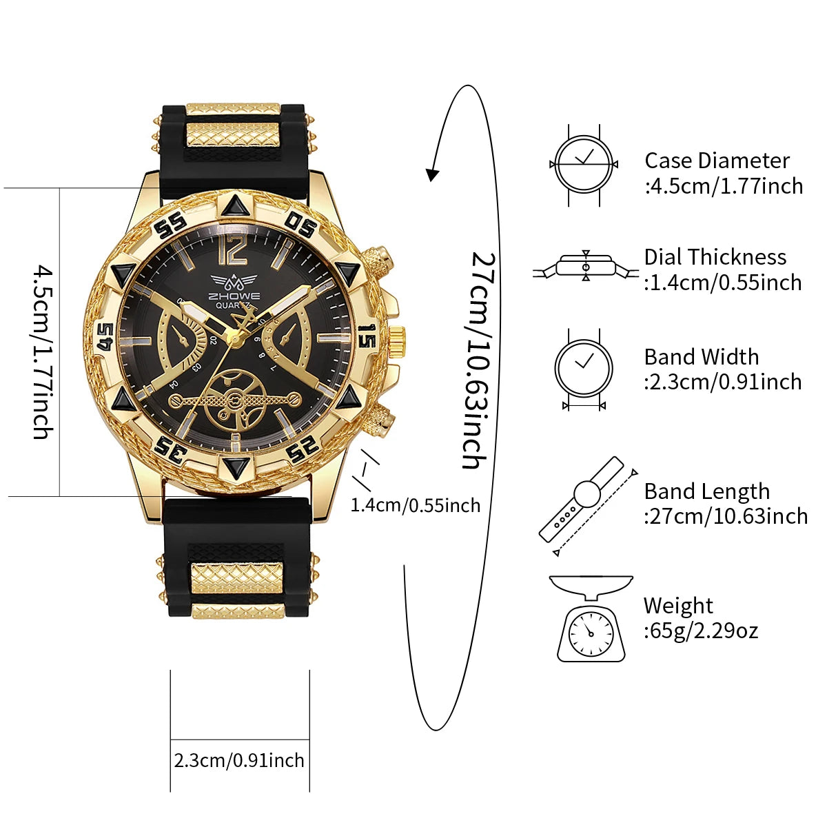 Men's Watch & Necklace Set