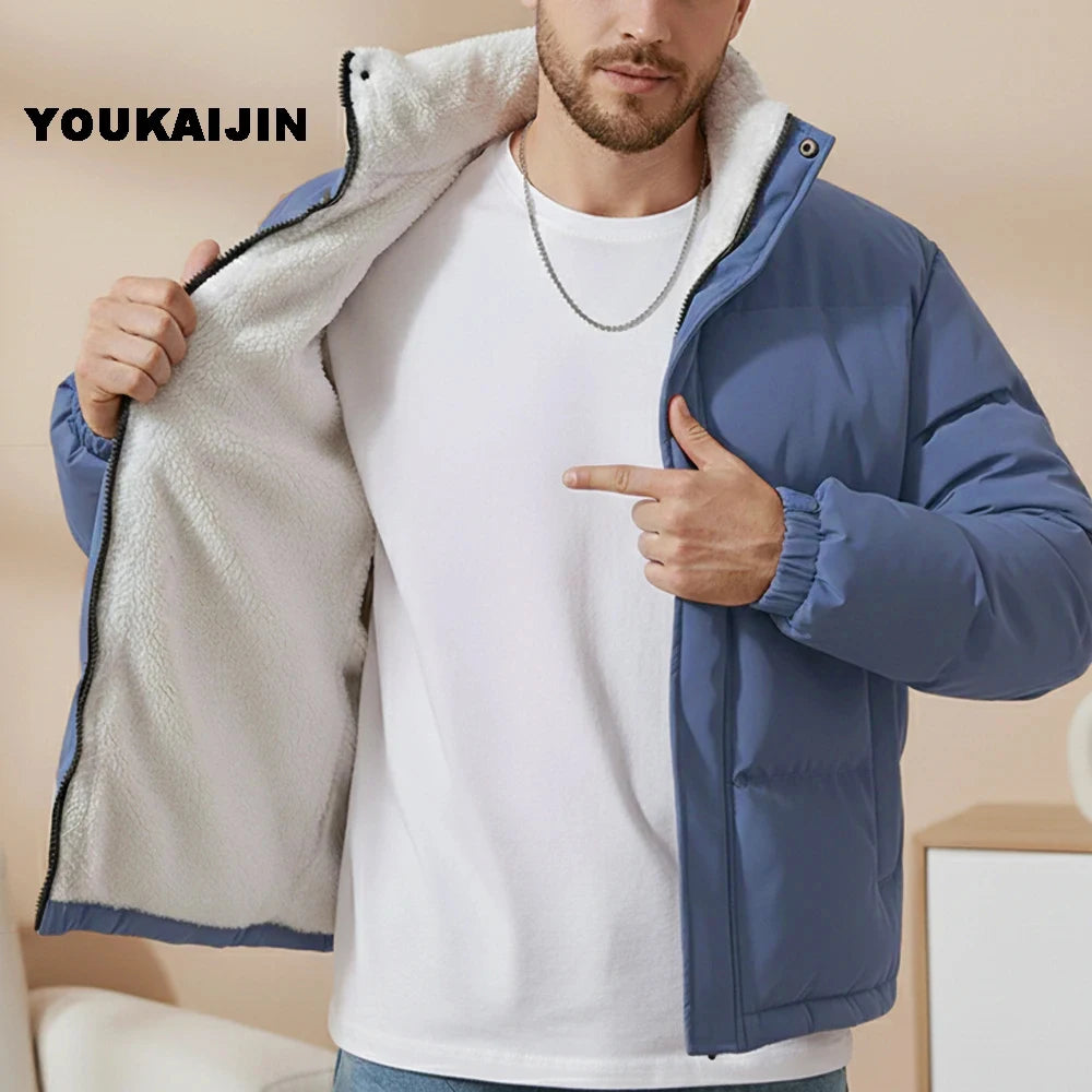 Fleece Lined Puffer Zipper Jacket