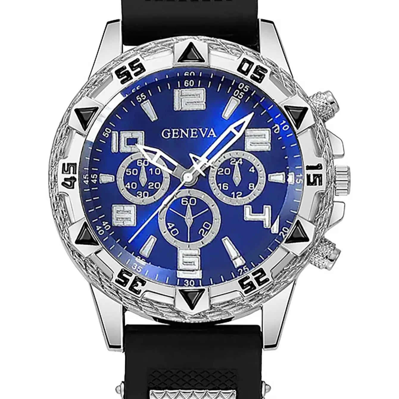 Men's Silicone Strap Quartz Watch