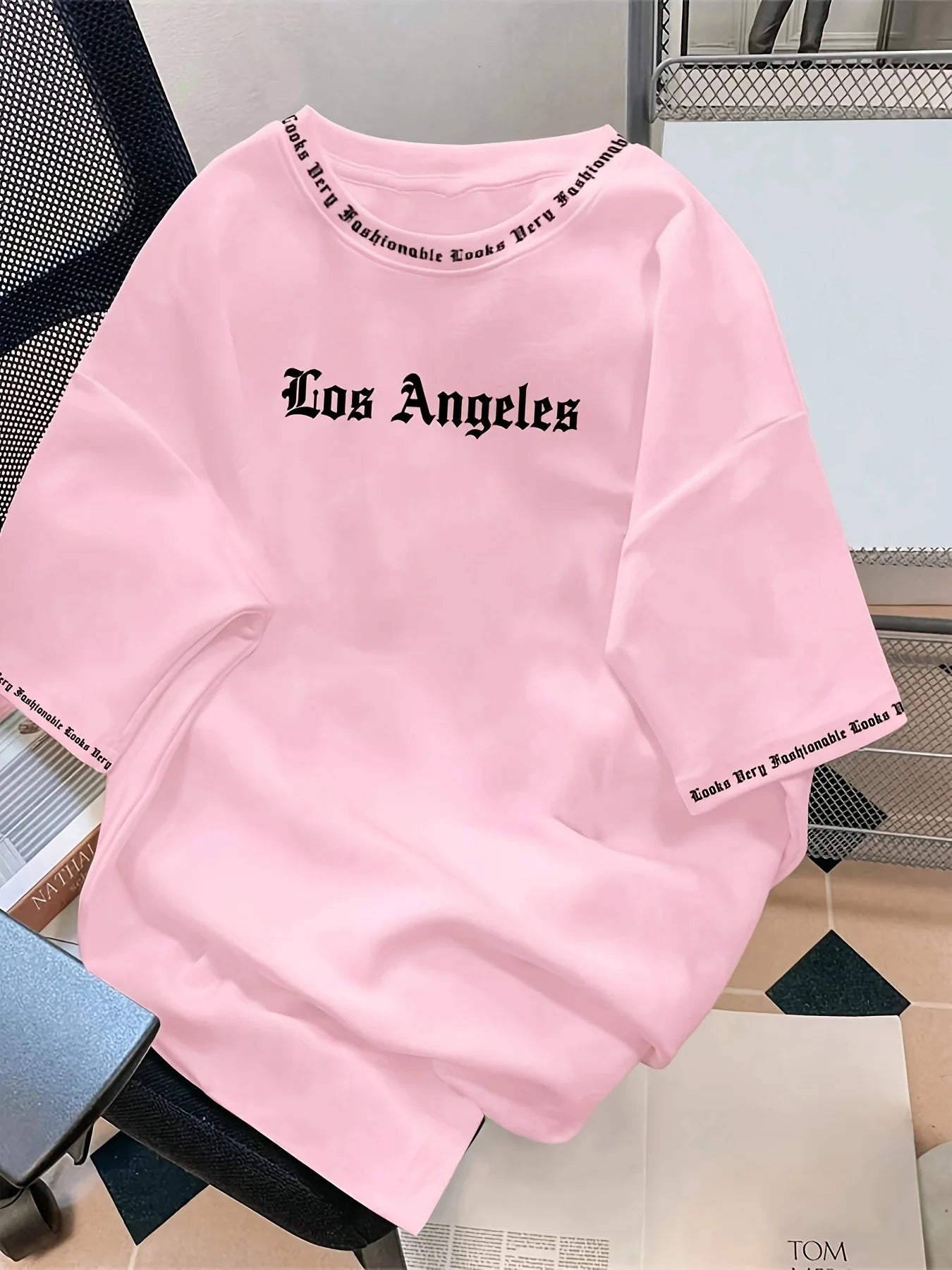 Los Angeles Letter Print T-Shirt