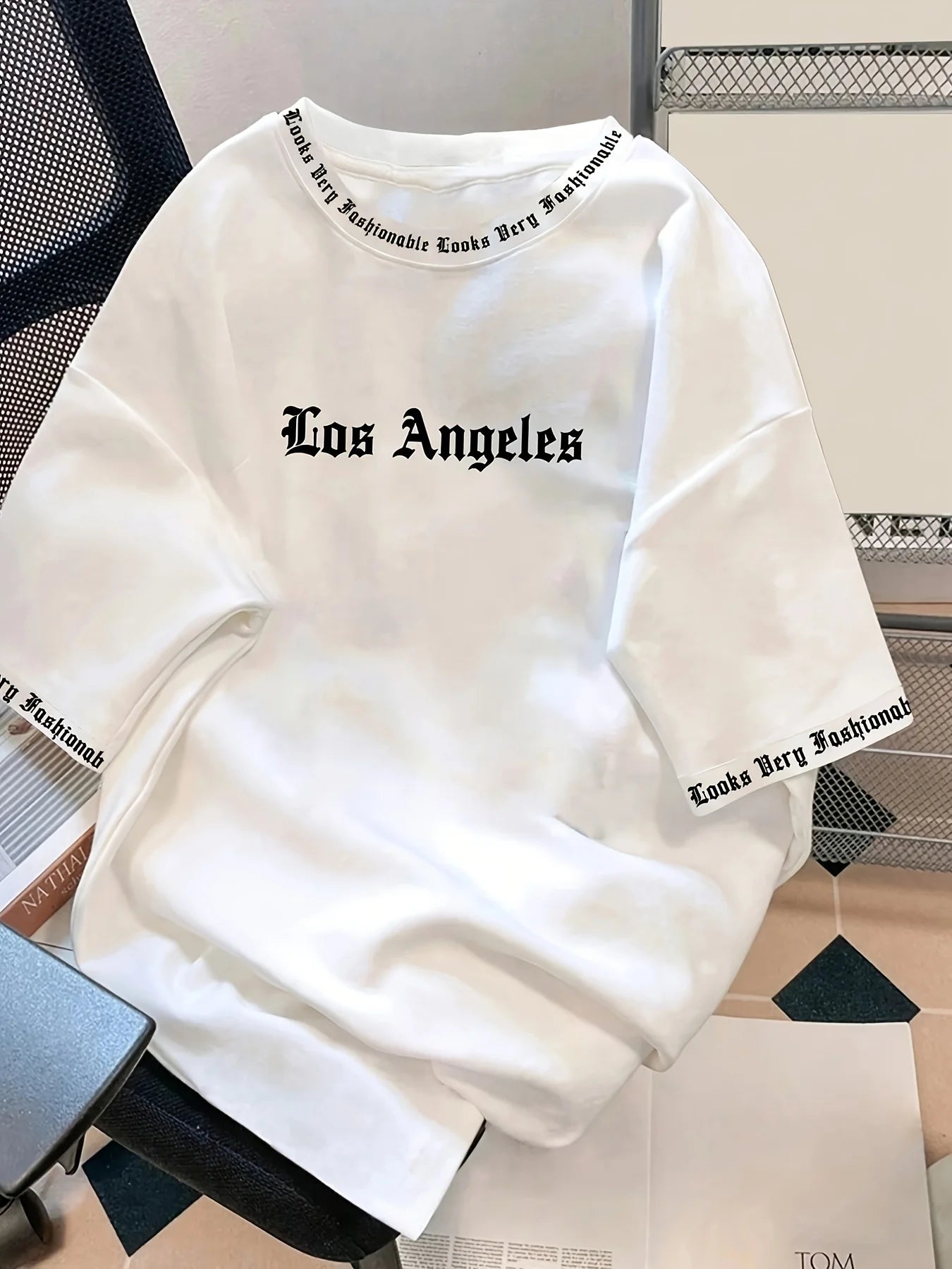Los Angeles Letter Print T-Shirt