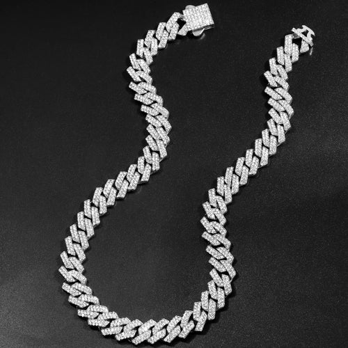 14MM Prong Diamond Cuban Chain