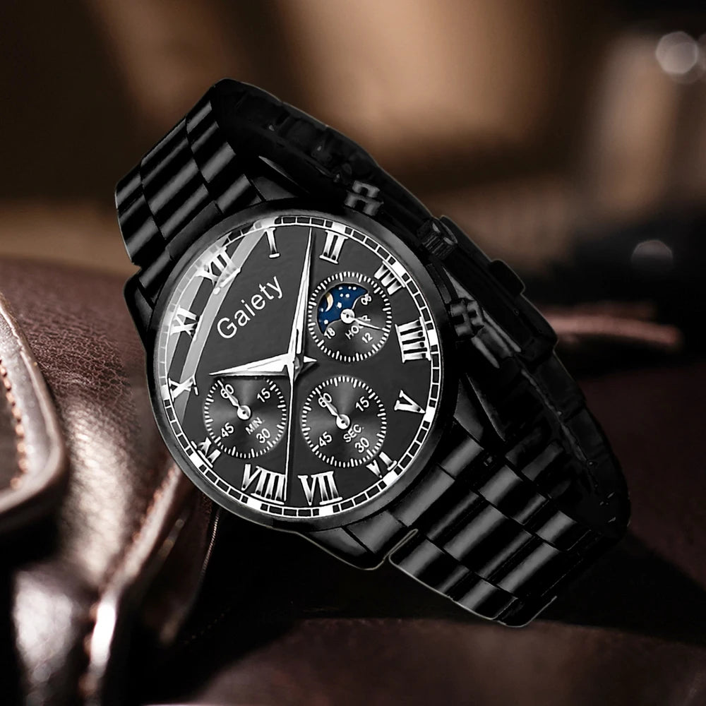 Men's Quartz Watch Set (4PCS)
