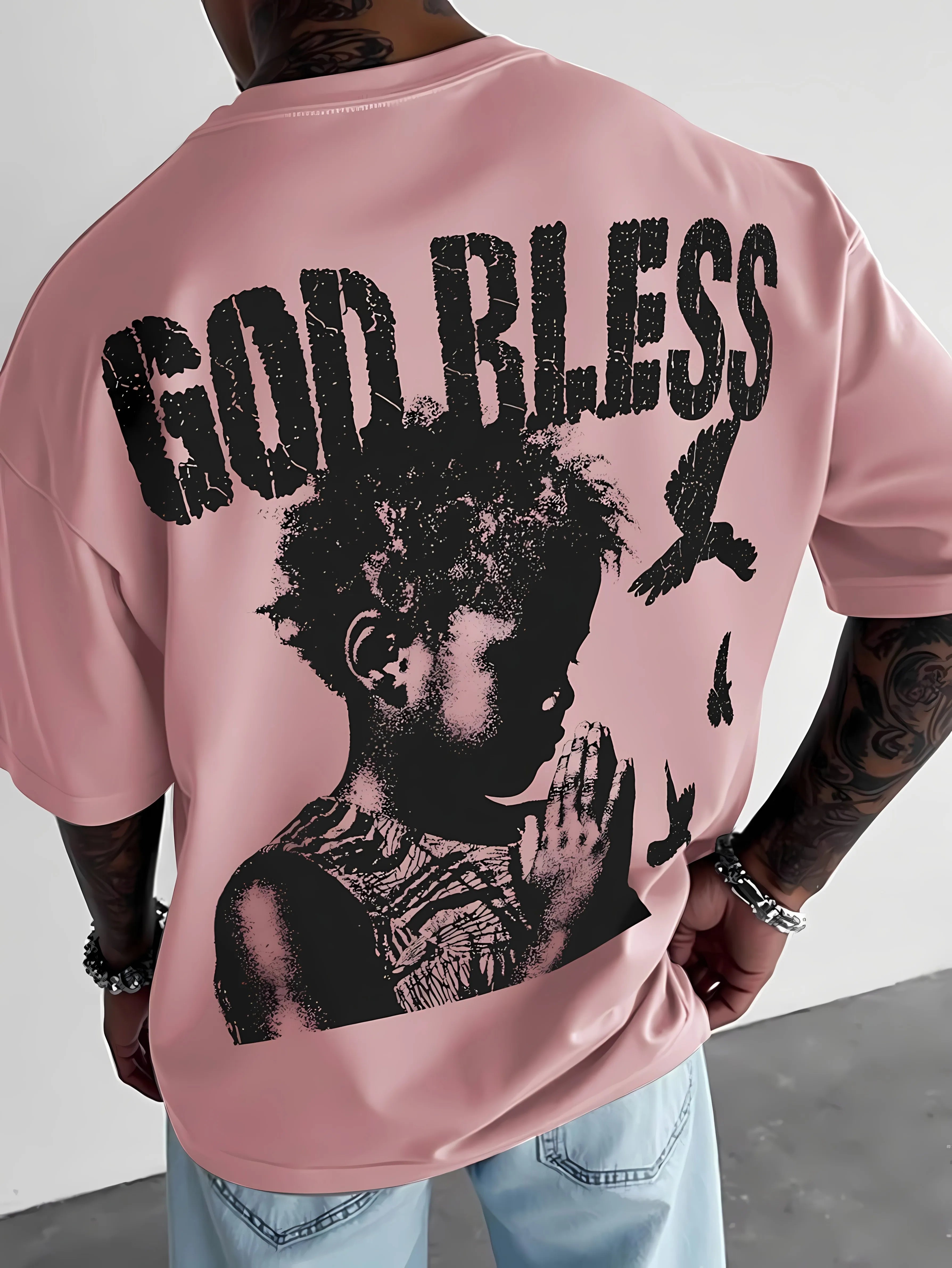 3D Letter Print T-Shirt