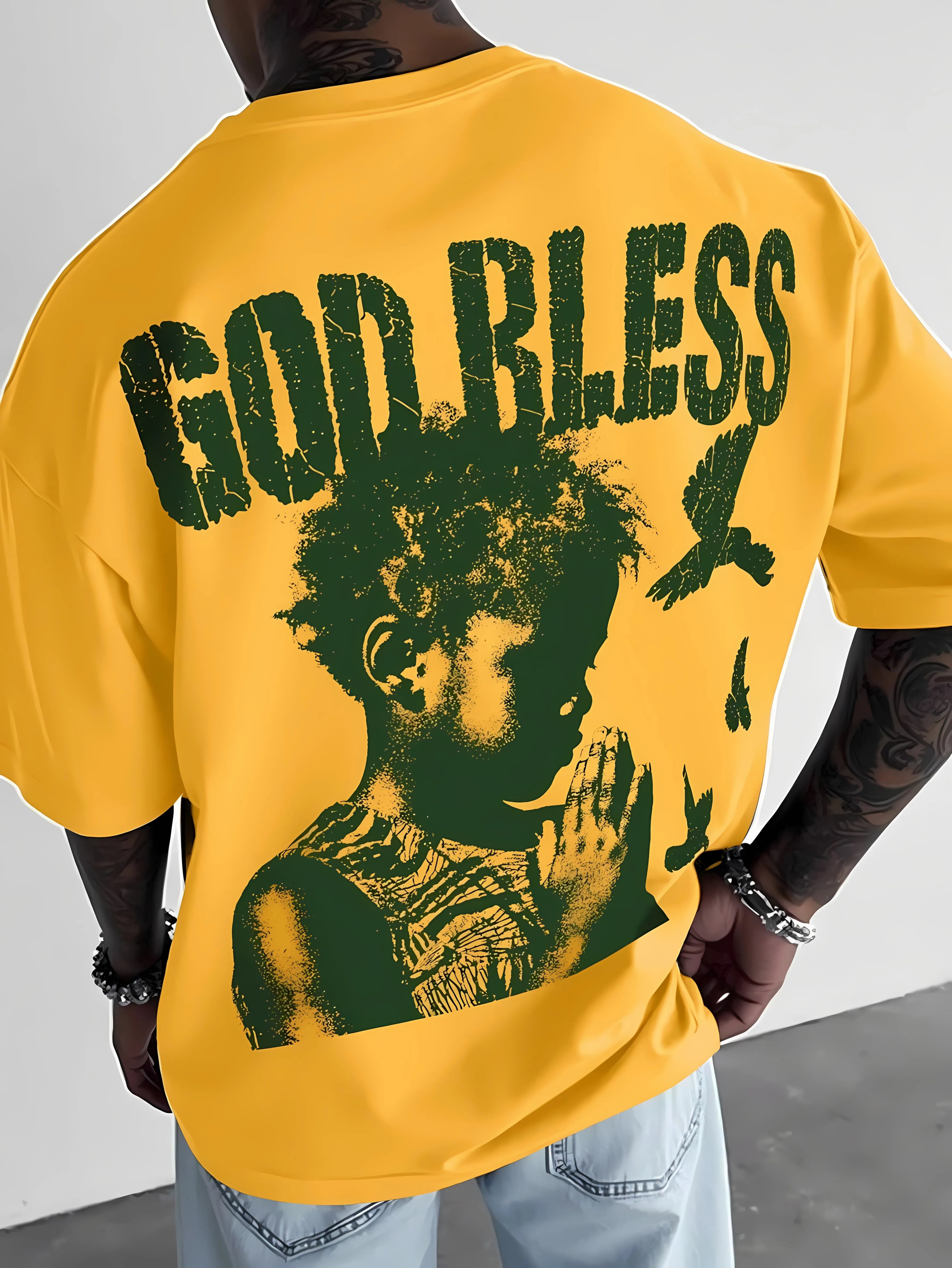 3D Letter Print T-Shirt