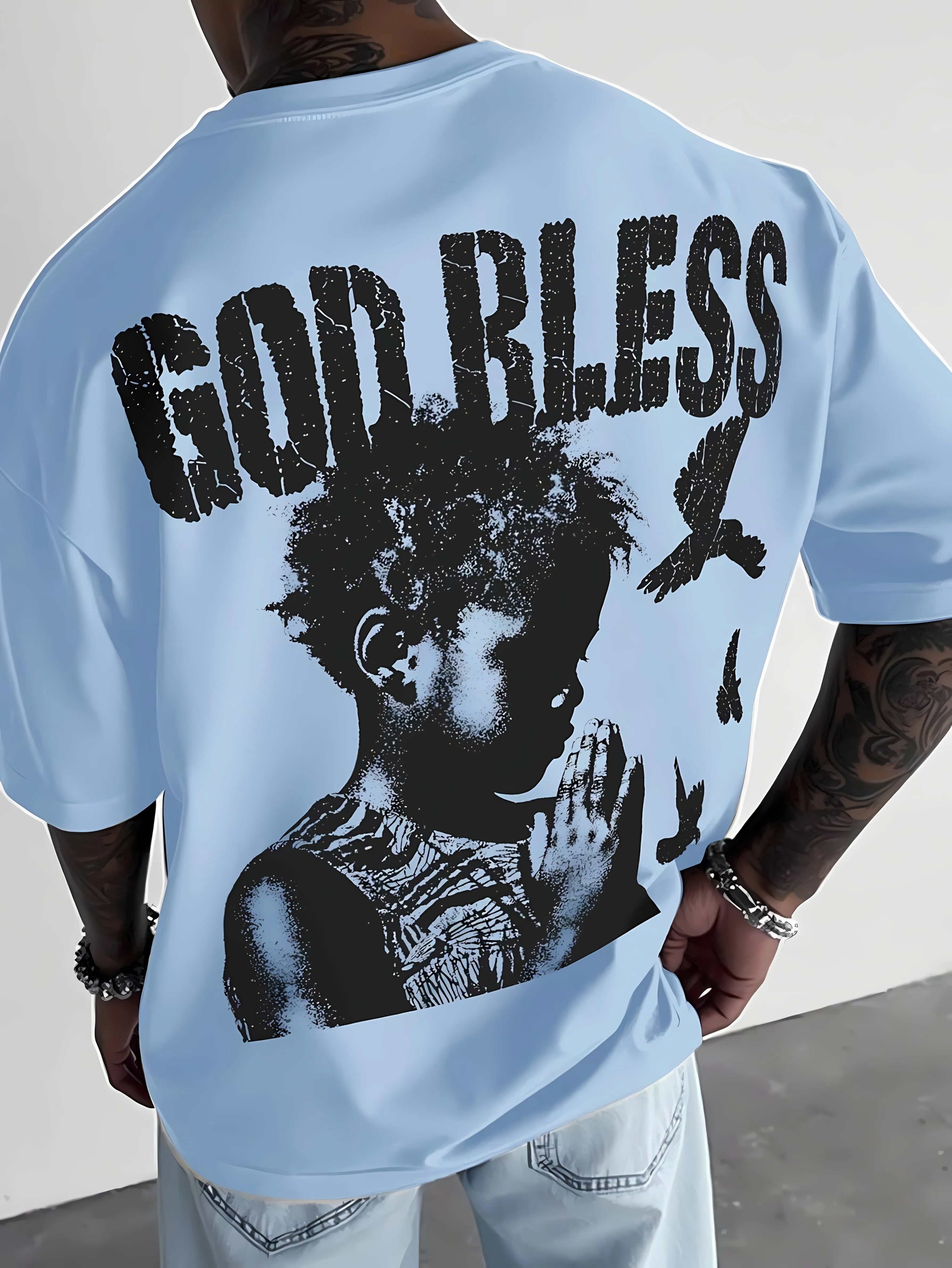 3D Letter Print T-Shirt