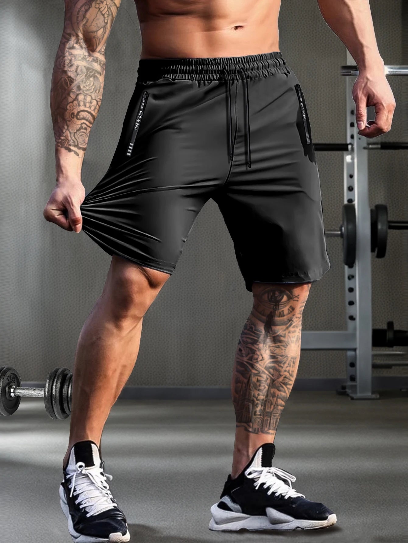 Elastic Drawstring Casual Shorts