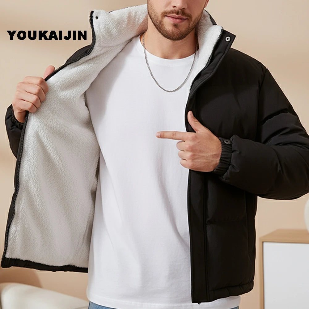 Fleece Lined Puffer Zipper Jacket