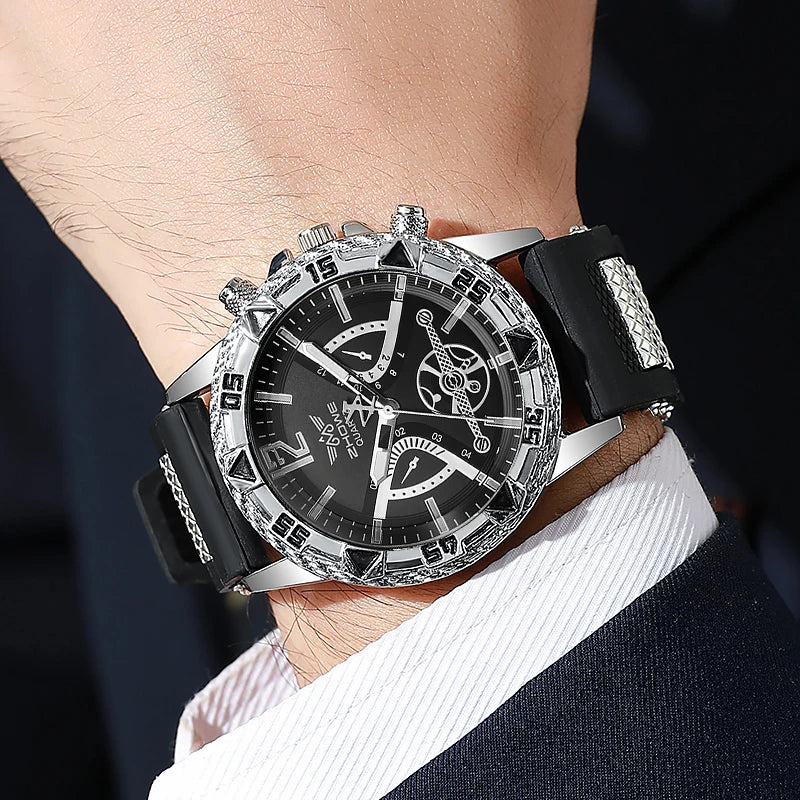 Men's Watch & Necklace Set