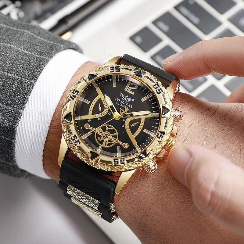 Men's Watch & Necklace Set
