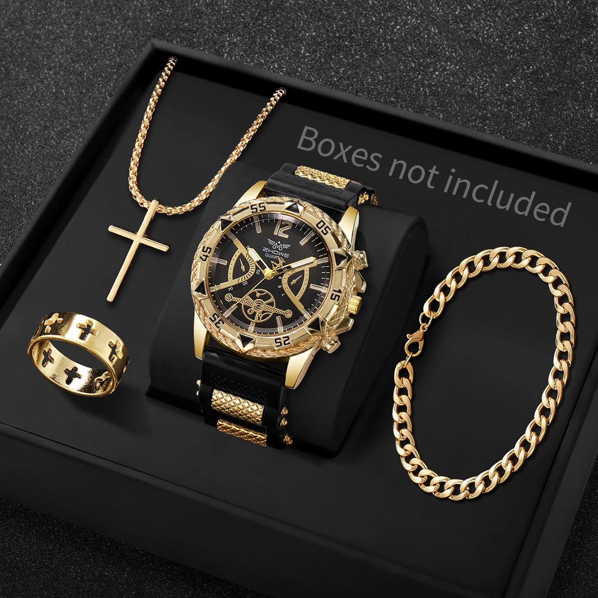 Men's Watch & Necklace Set