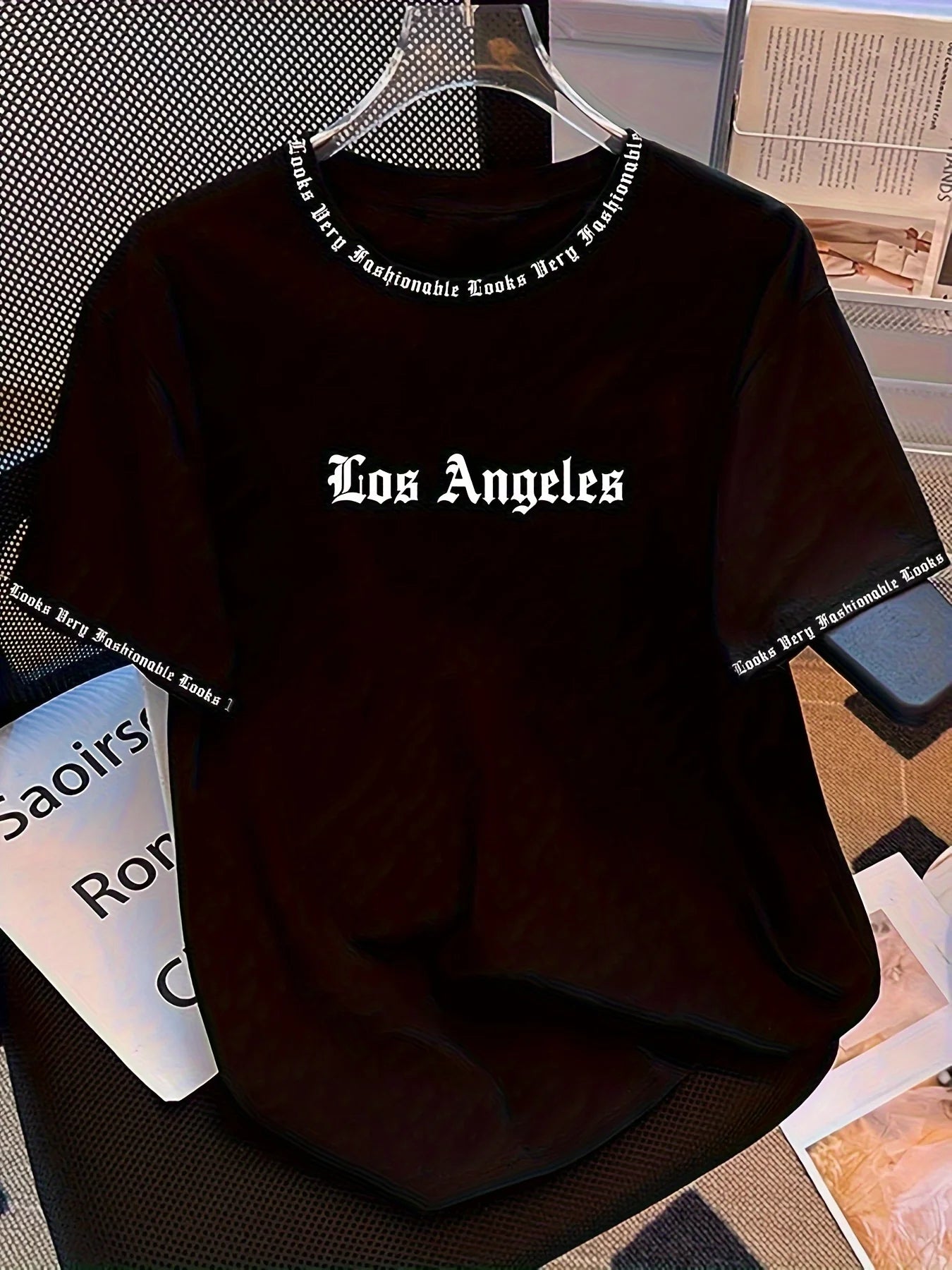 Los Angeles Letter Print T-Shirt