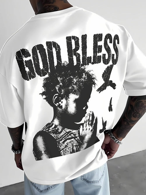3D Letter Print T-Shirt